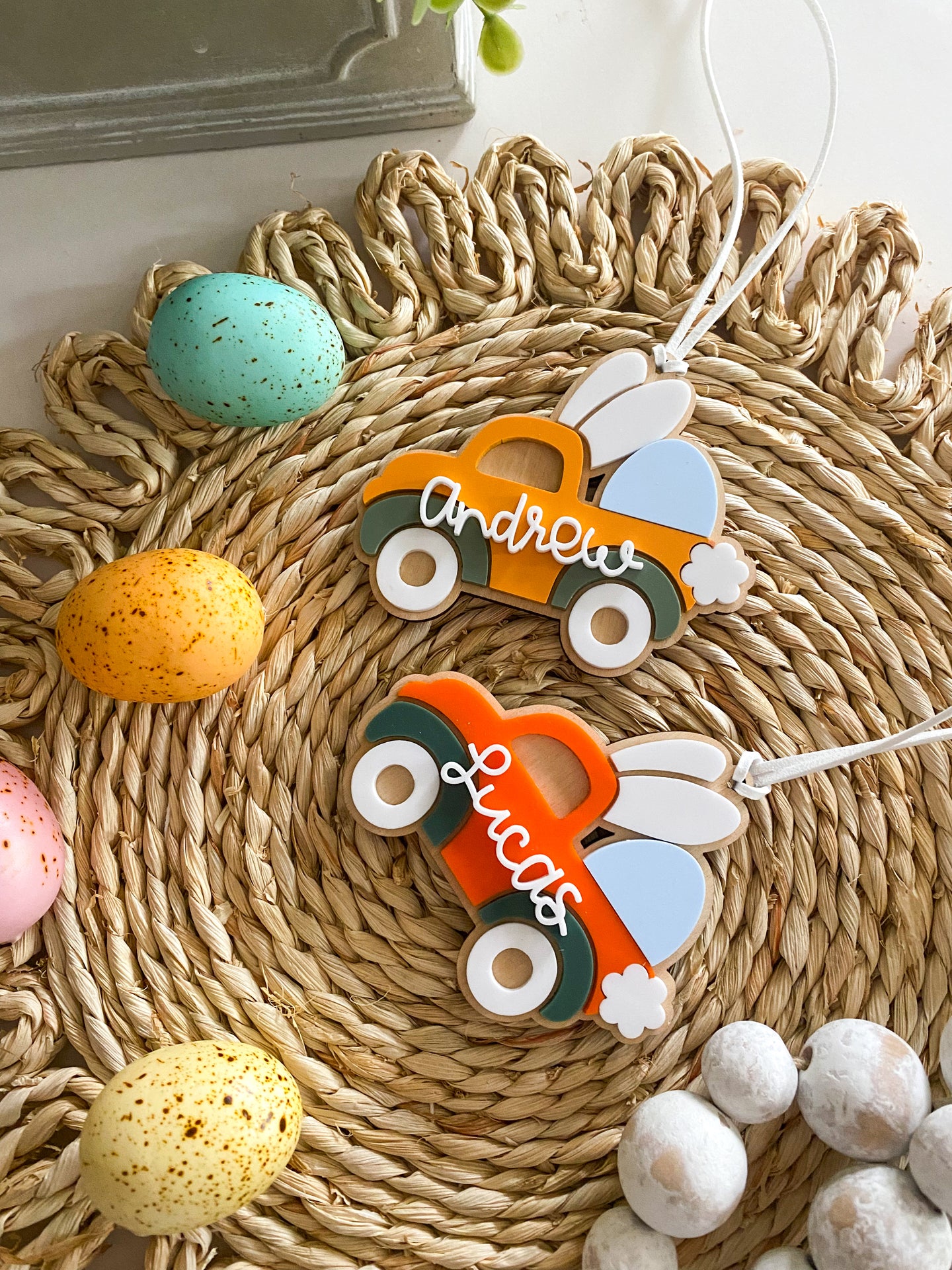 Custom Carrot Truck Easter Tag
